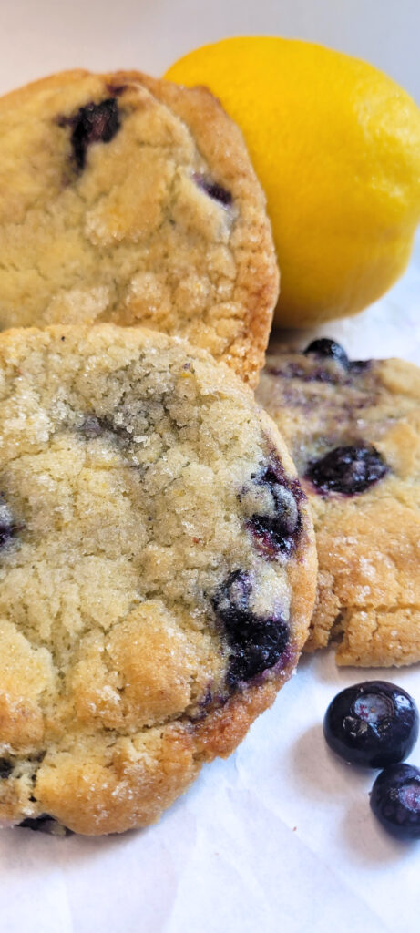 blueberry cookies and lemon