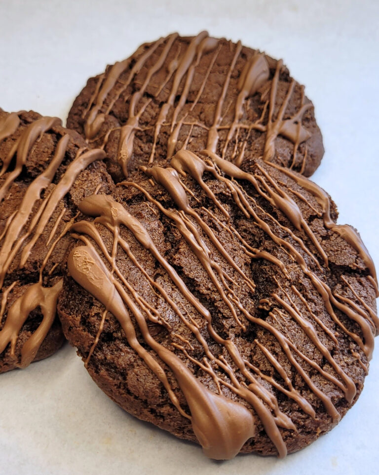 triple chocolate chunk cookies