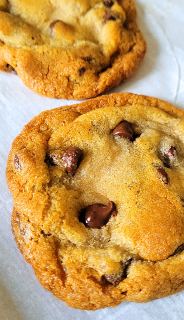 two chocolate chip cookies